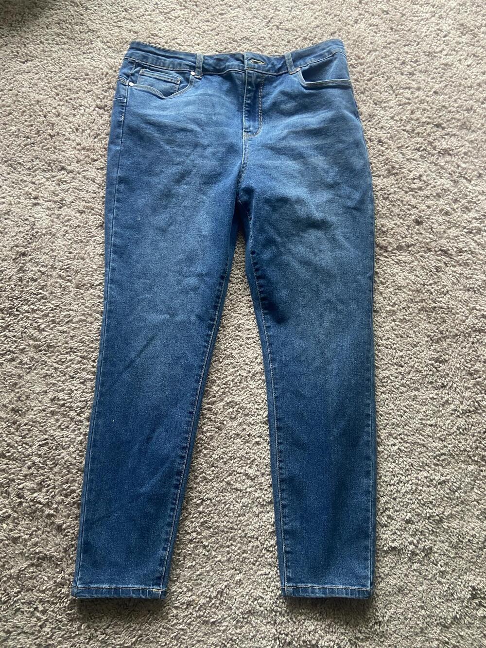 BBJ Los Angeles Jeans Juniors 13/31 Blue South Beach Skinny High Rise Denim